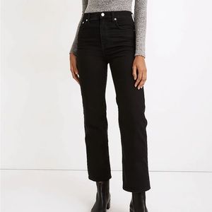 Madewell Slim Wide Leg Crop Jeans in Lunar Wash